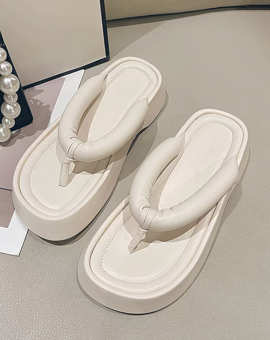♀Platform Thong Sandals