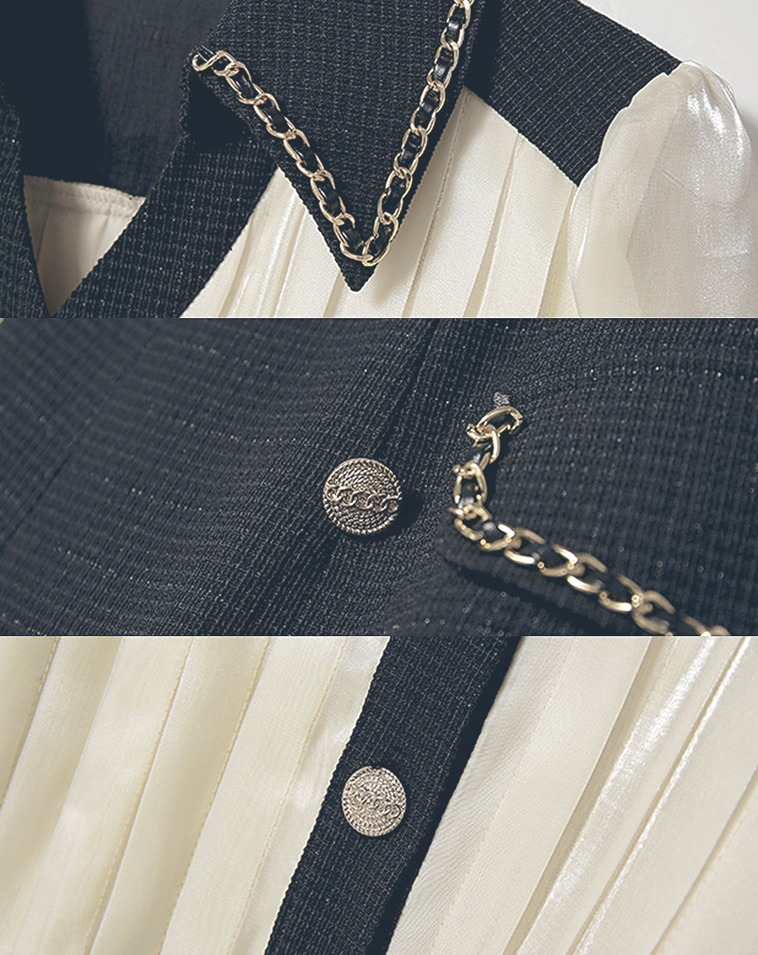 ♀Bicolor Shirt & High Waist Short Pants