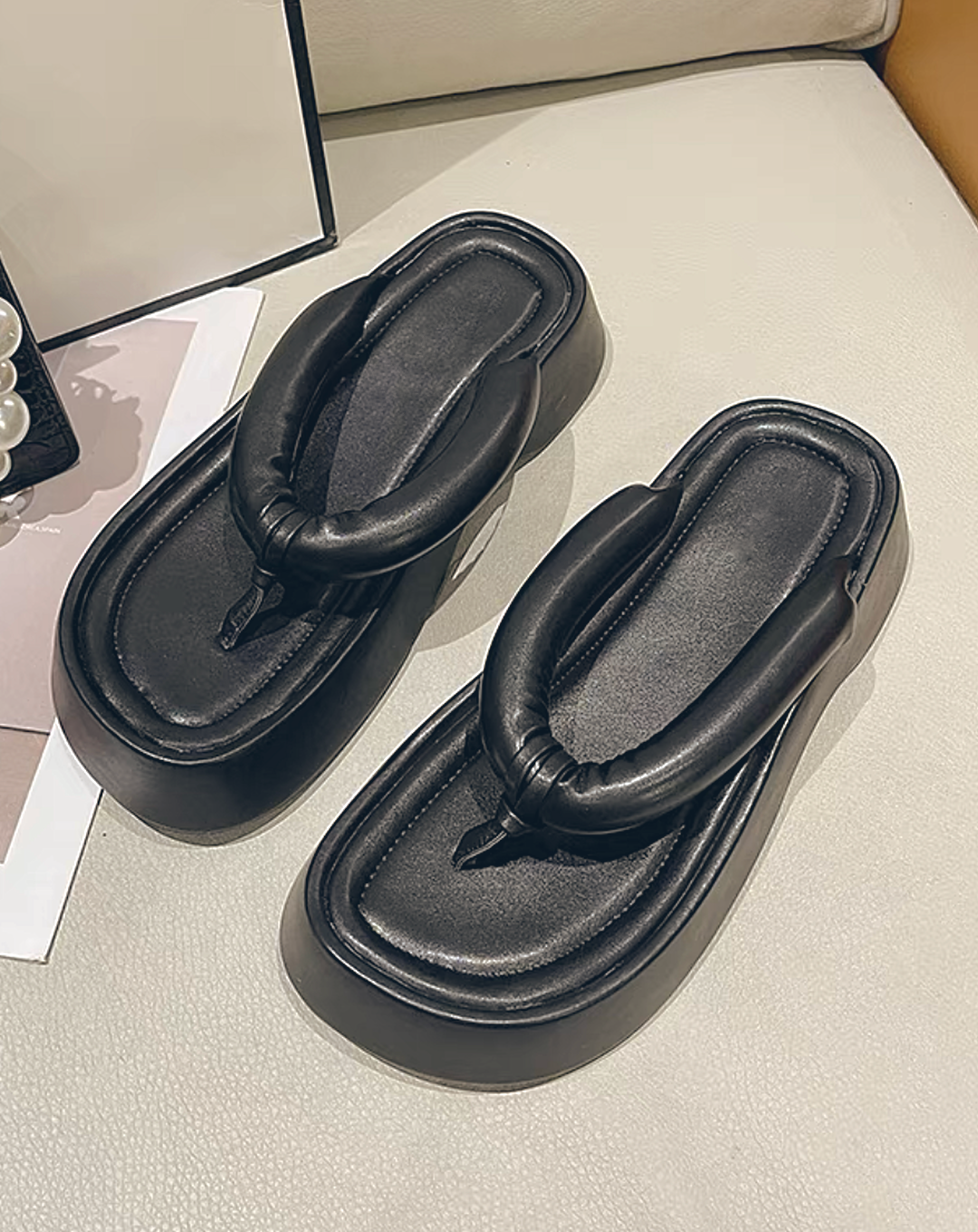 ♀Platform Thong Sandals