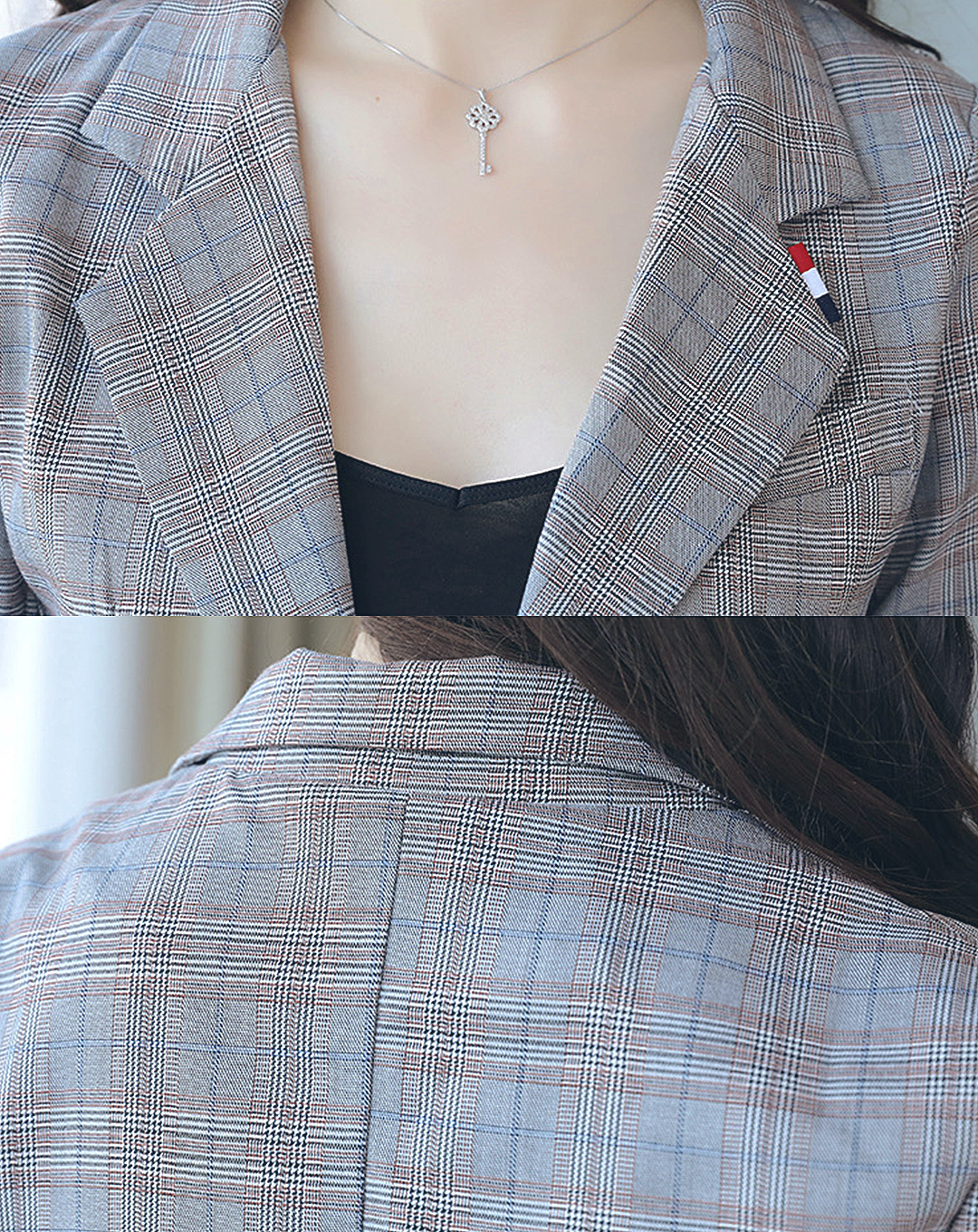 ♀Glen Plaid Skirt Suit