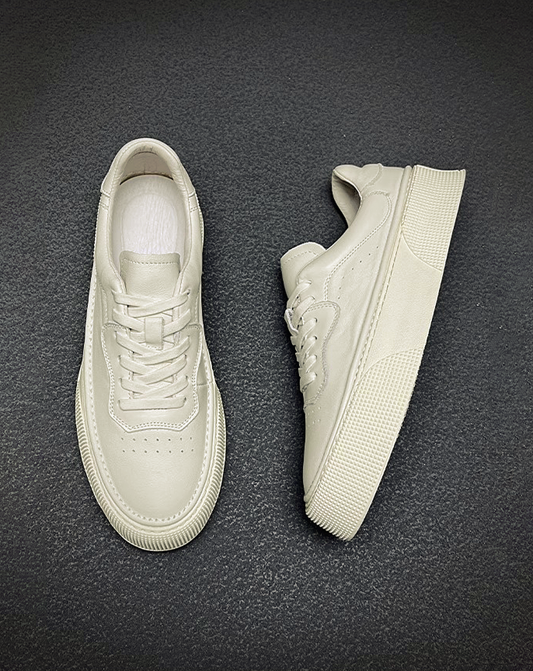 ♂♀ 本革/ White Elevate Sneakers