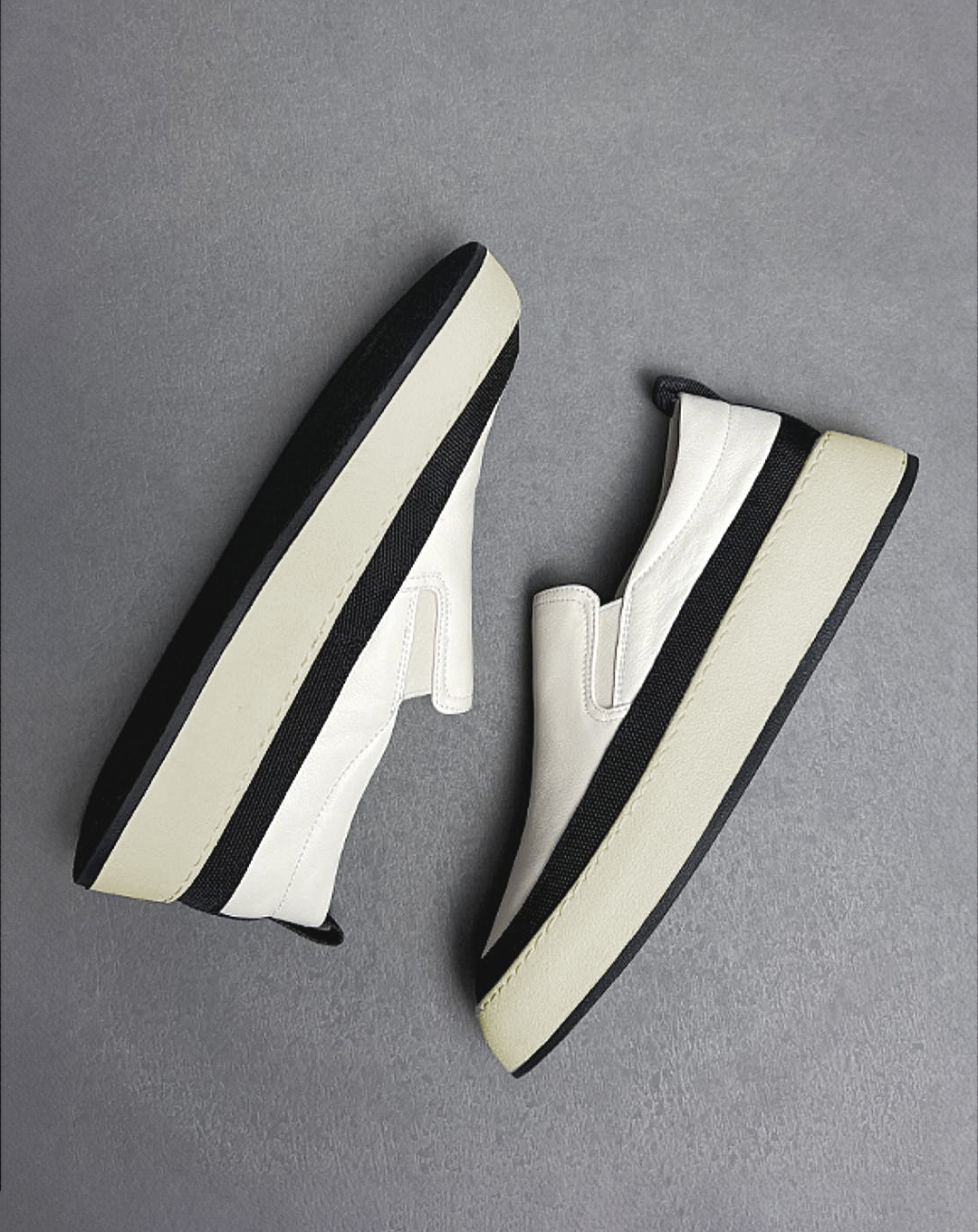 ♂♀本革/Monotone Platform Slip-On Shoes