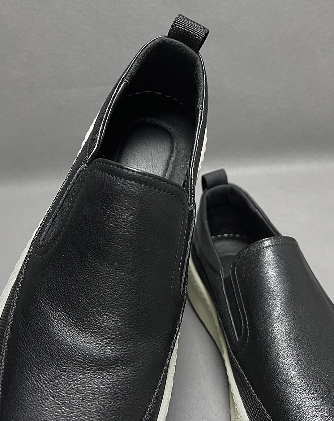 ♂♀本革/Monotone Platform Slip-On Shoes
