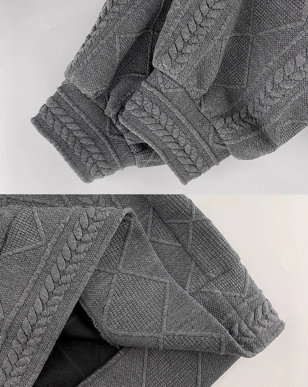 ♀Layered Collar Knit Sweat
