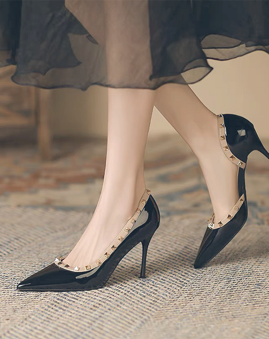 ♀Studs Line Separate Pumps