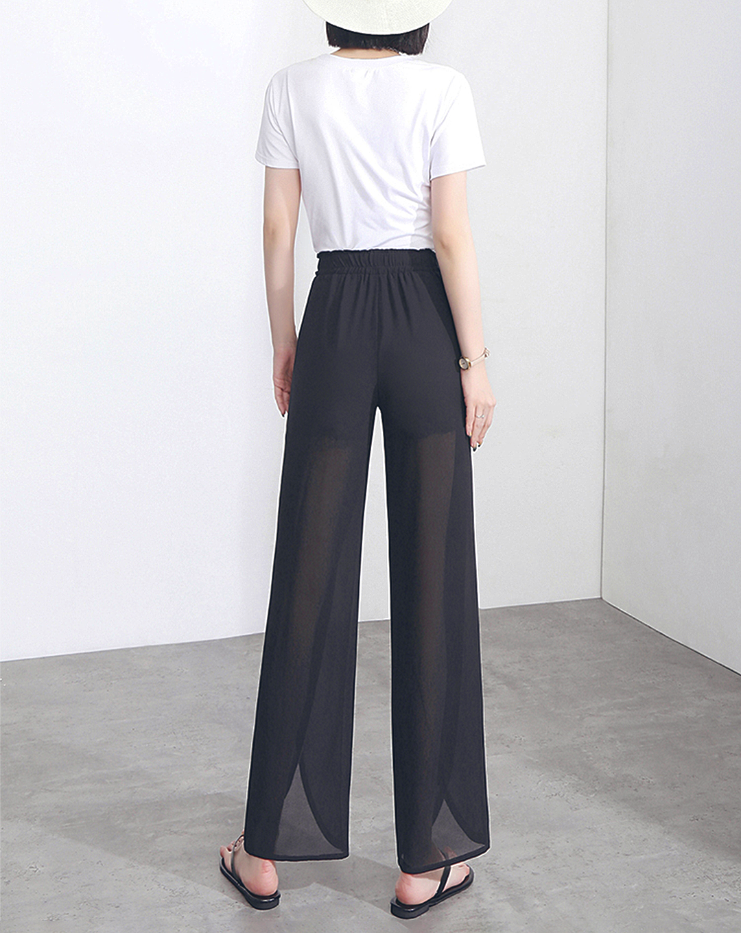 ♀Rhinestone Sheer Pants