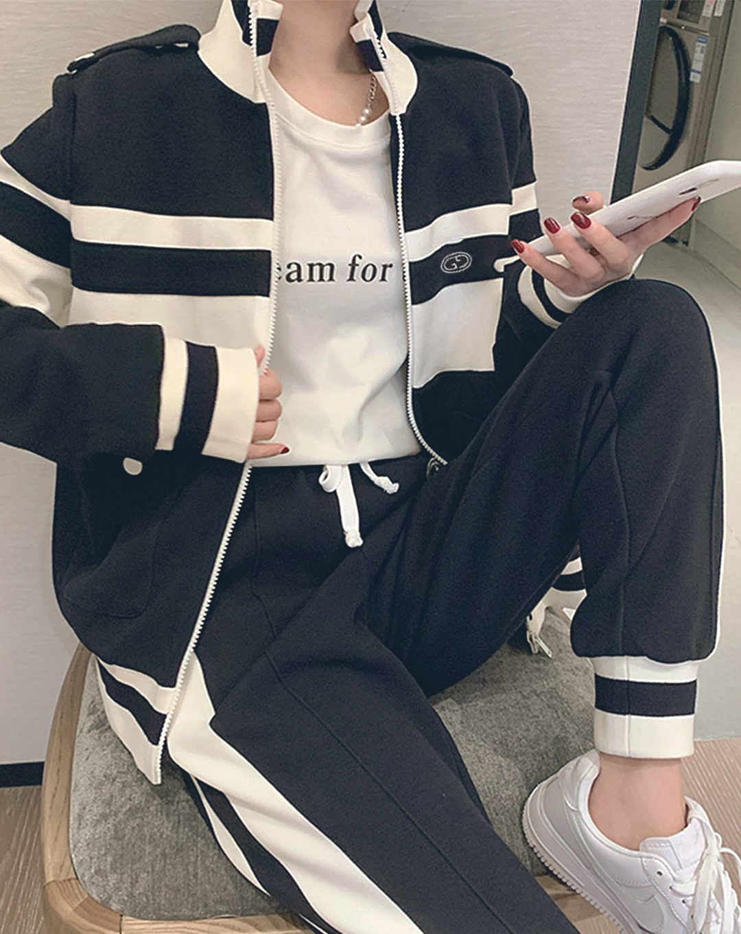 ♀Bicolor Sportswear Set