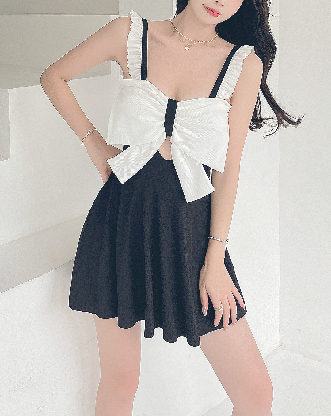 ♀Front Big Ribbon Swimsuit