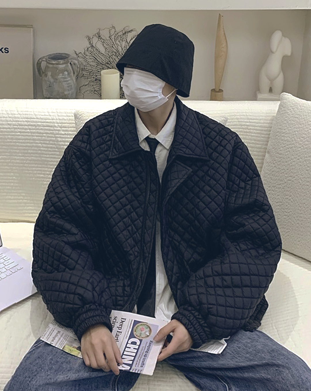 ♂Quilting Zip Jacket
