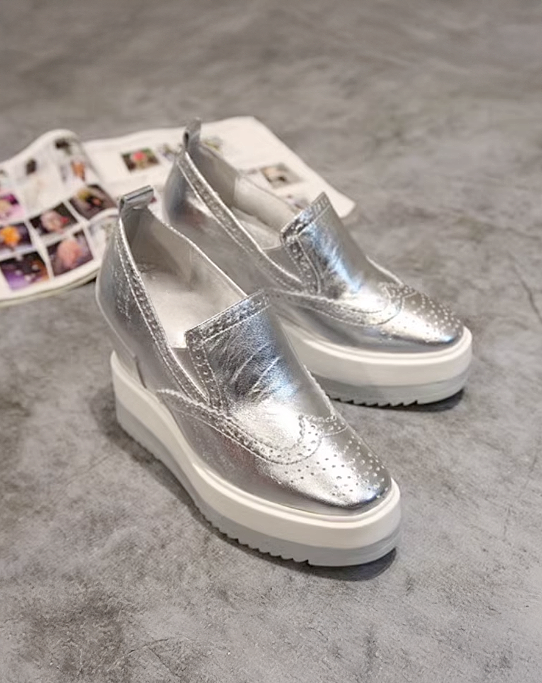 ♀本革/Wingtip Slip-on Shoes