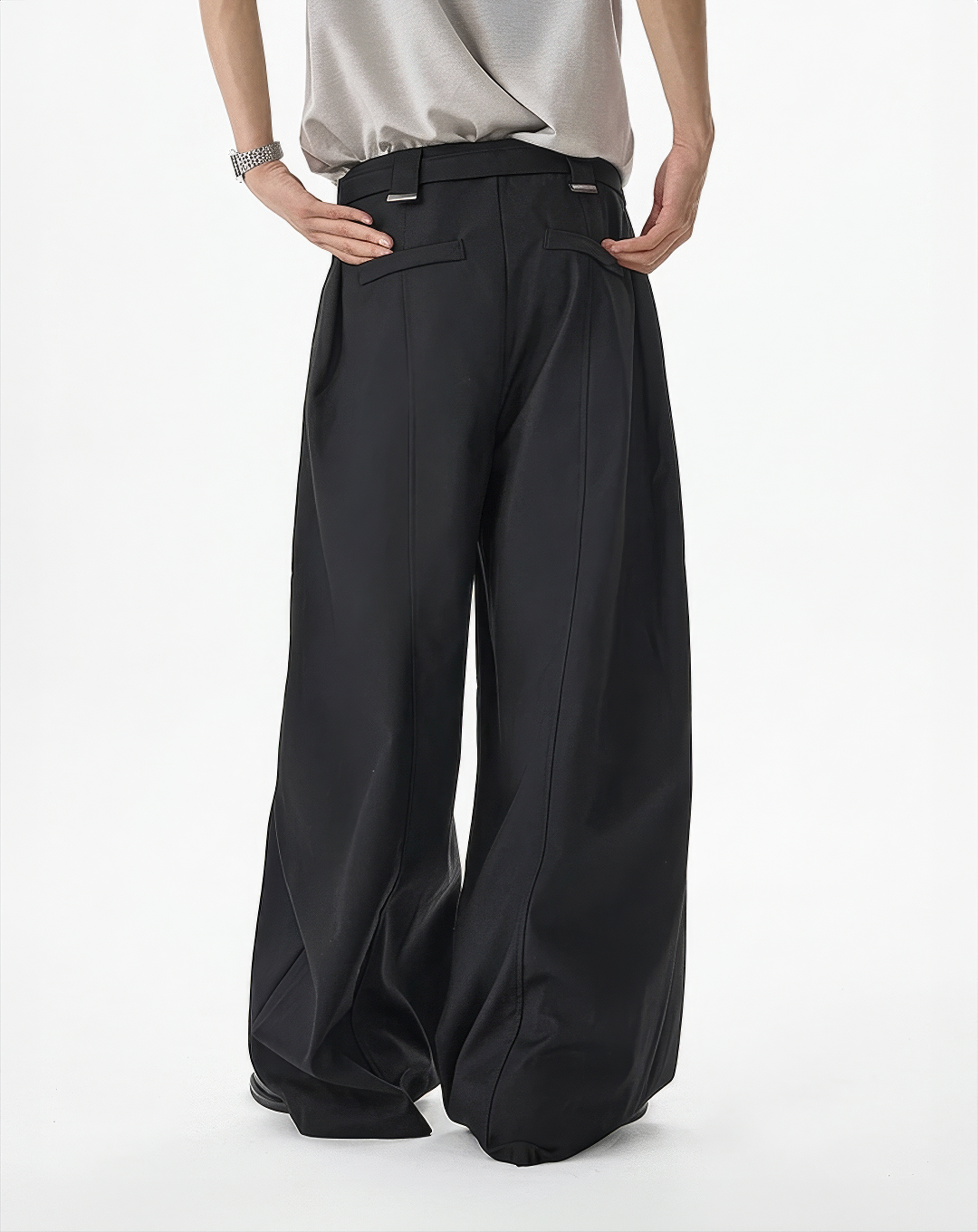 ♂♀Buckle Strap Wide Slacks