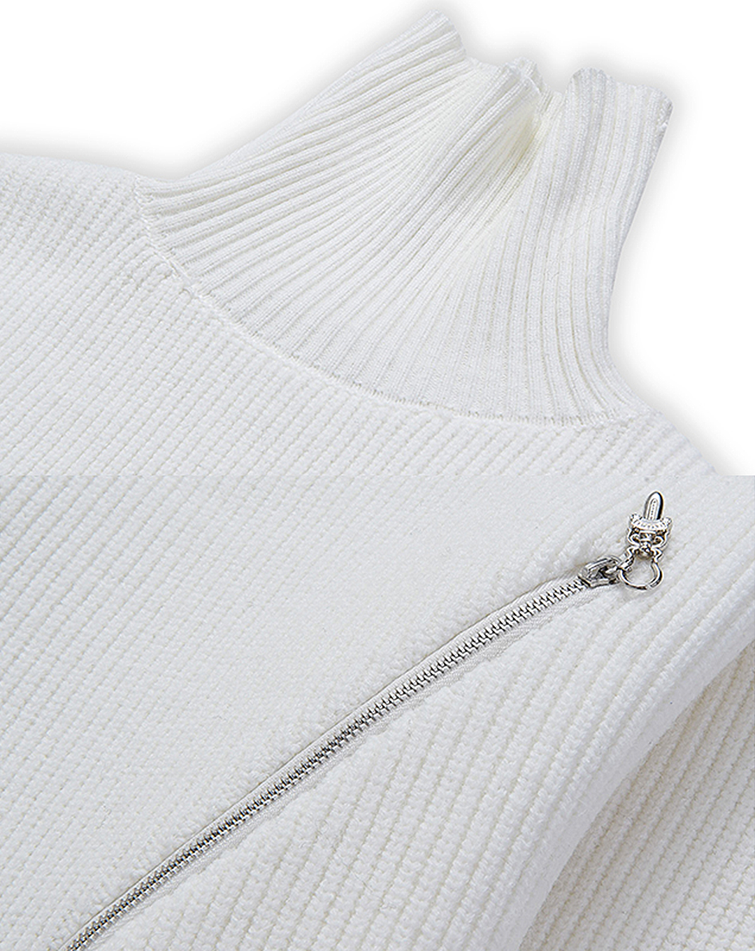 ♂High Neck Zip Knit