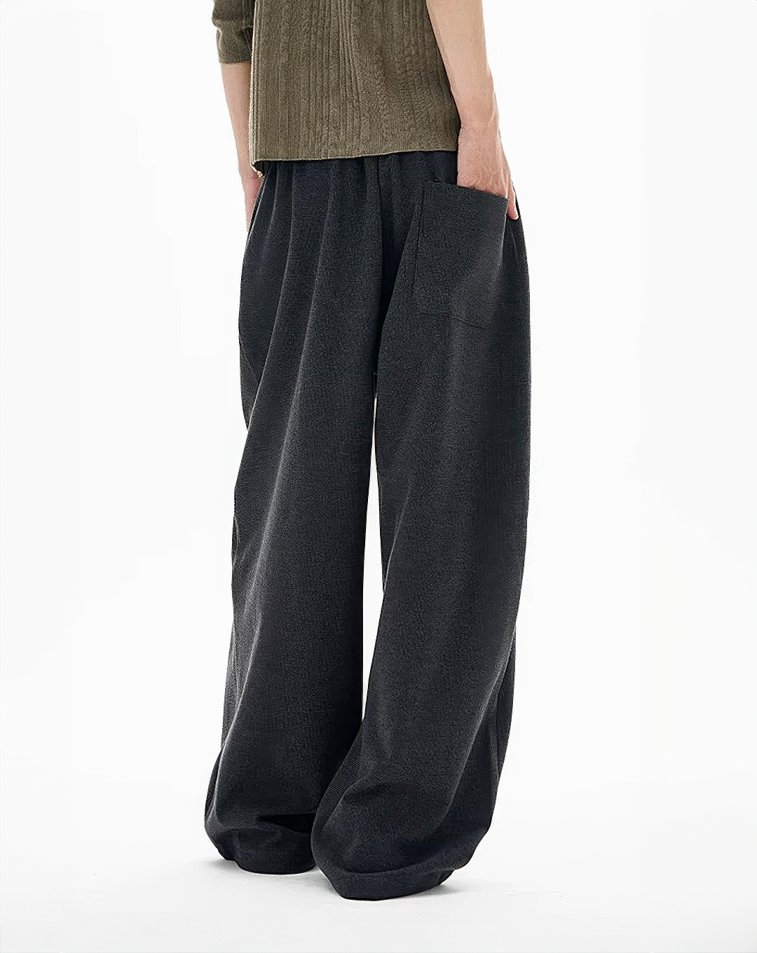 ♂♀Wide Leg Textured Trousers