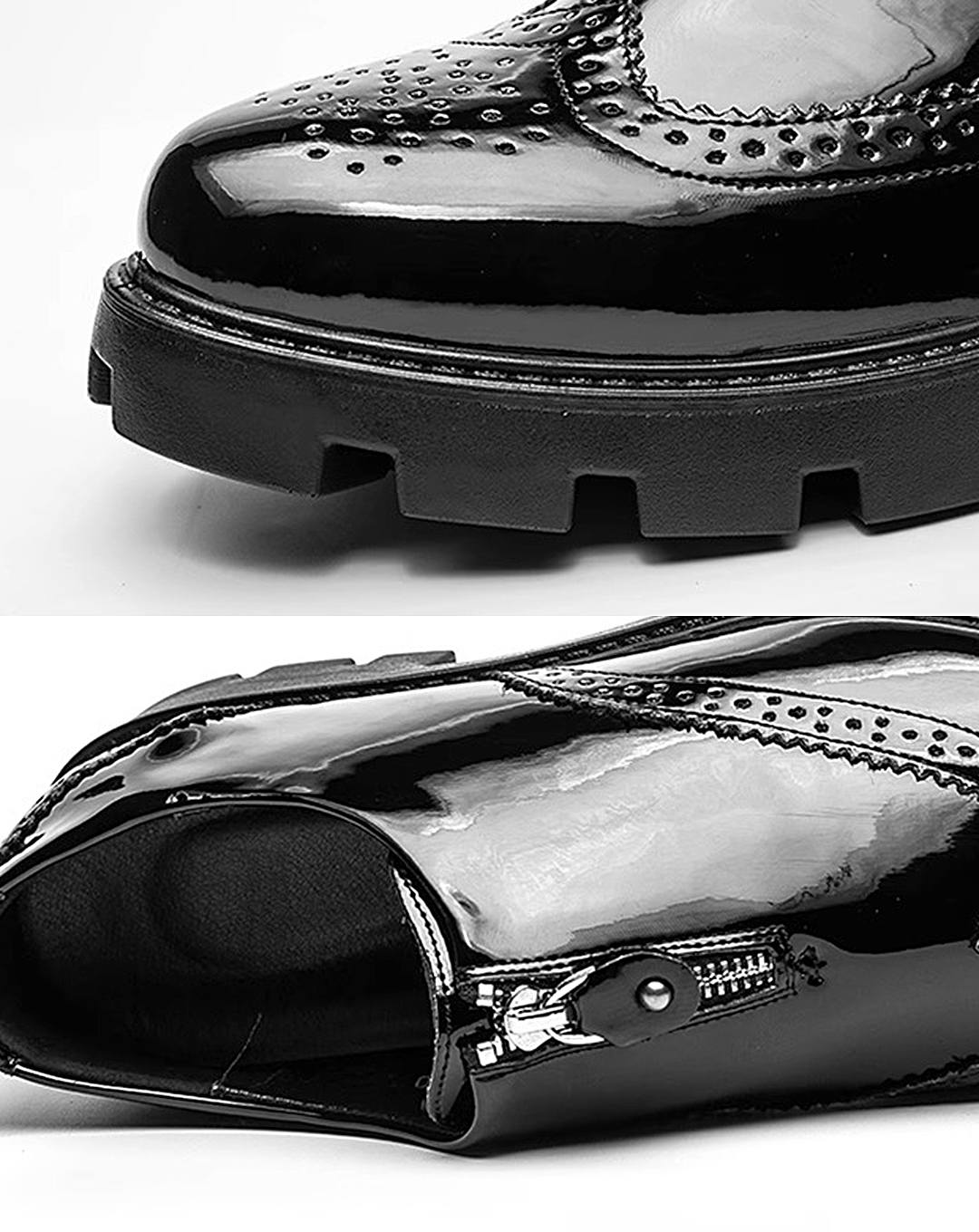 ♂Zip-Up Platform Shoes