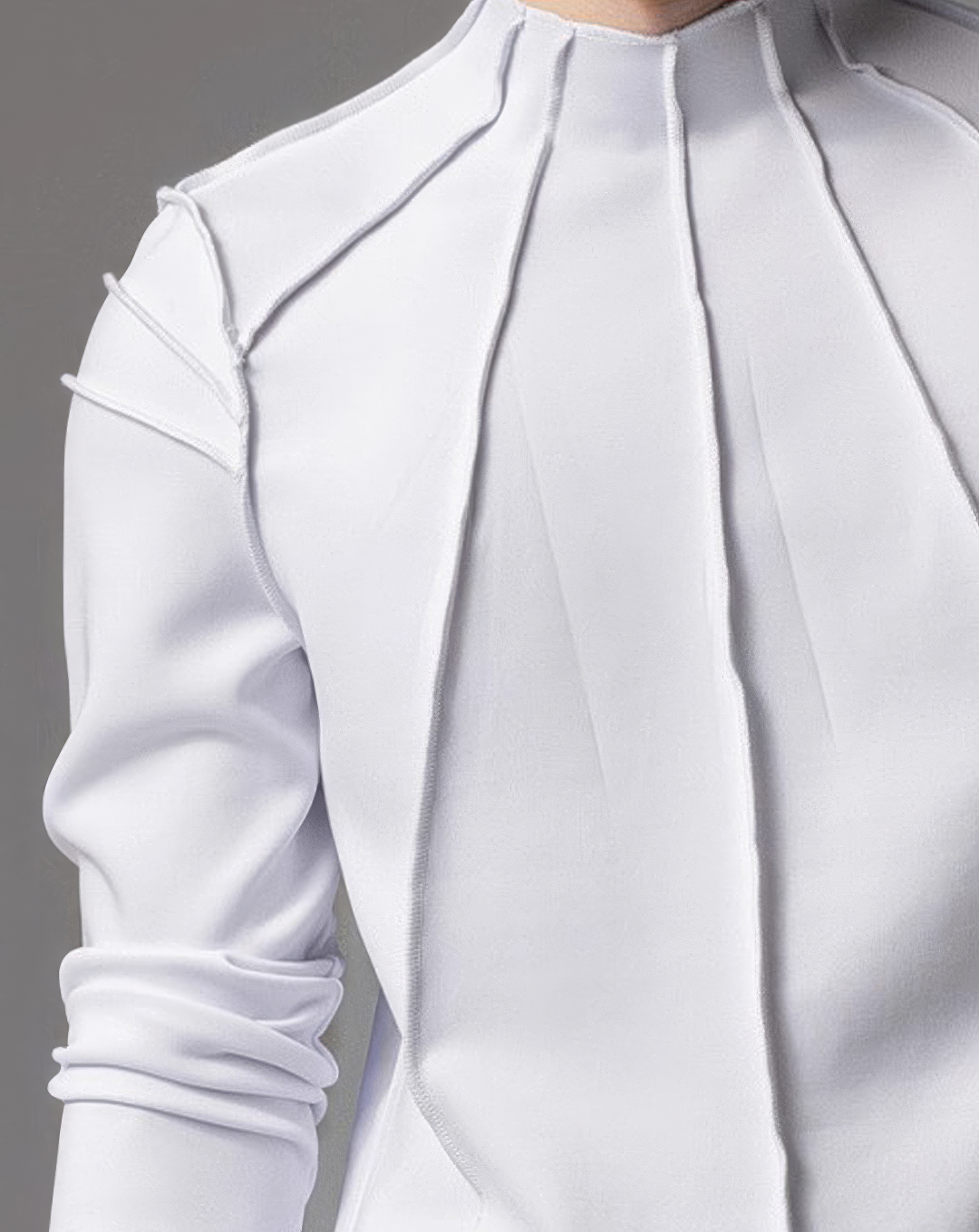 ♂Sharp Line High Neck Shirt
