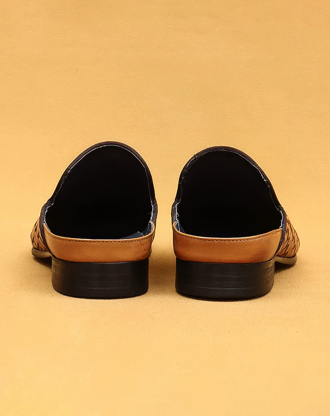 ♂本革/Woven Leather Mule Shoes