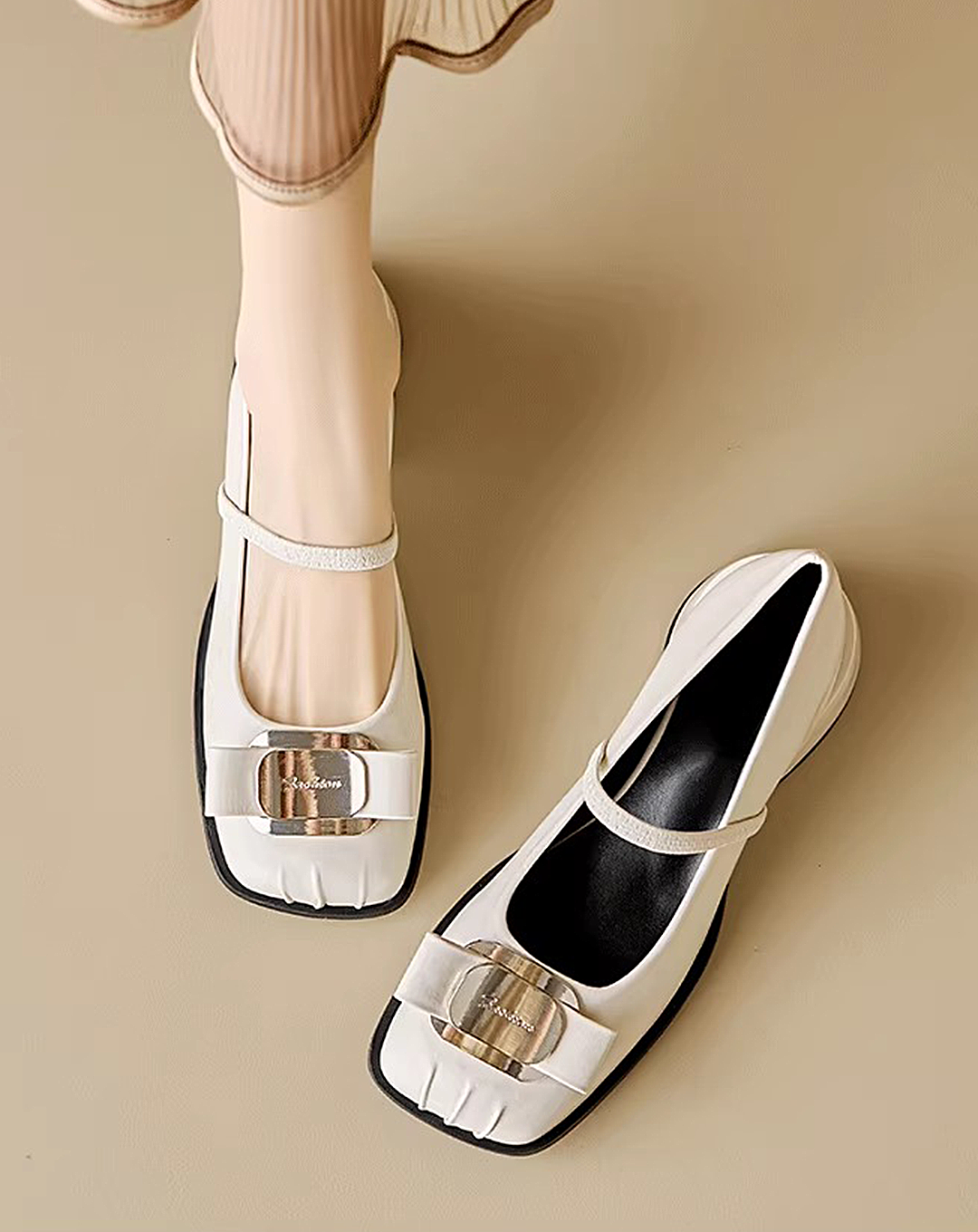 ♀Ribbon Buckle Pumps