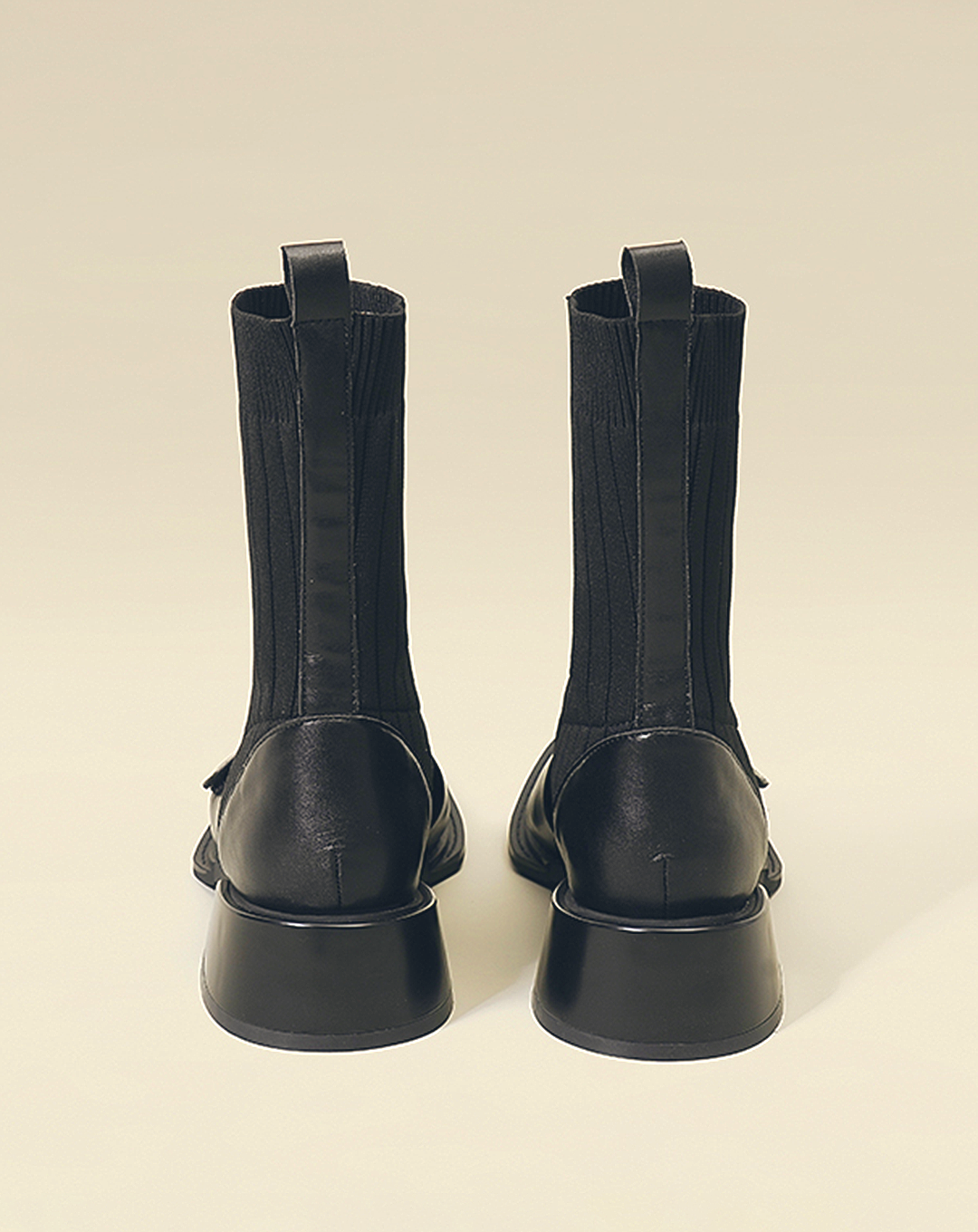 ♀本革/Low Heel Sock Boots