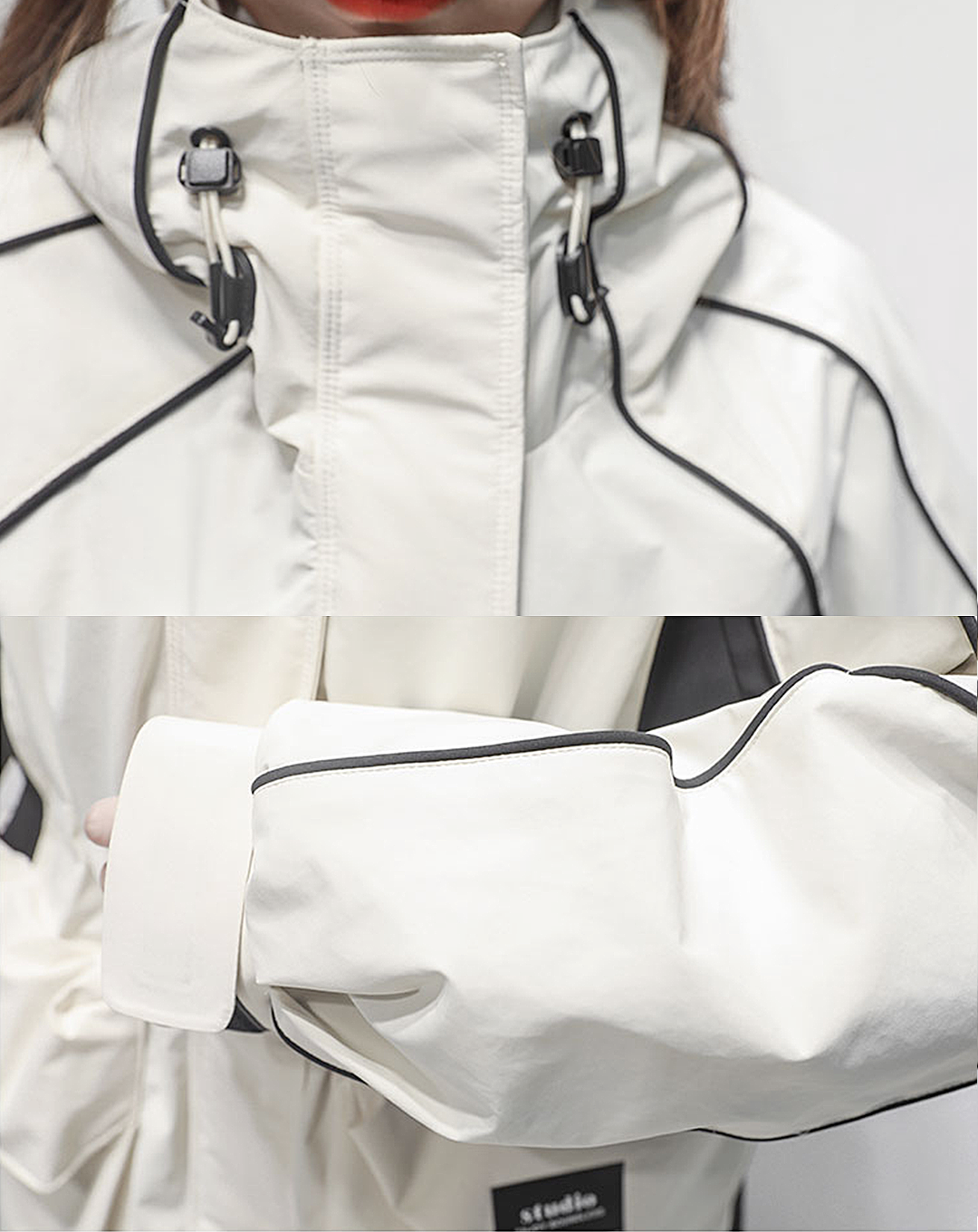 ♀Narrow Line Hooded Jacket