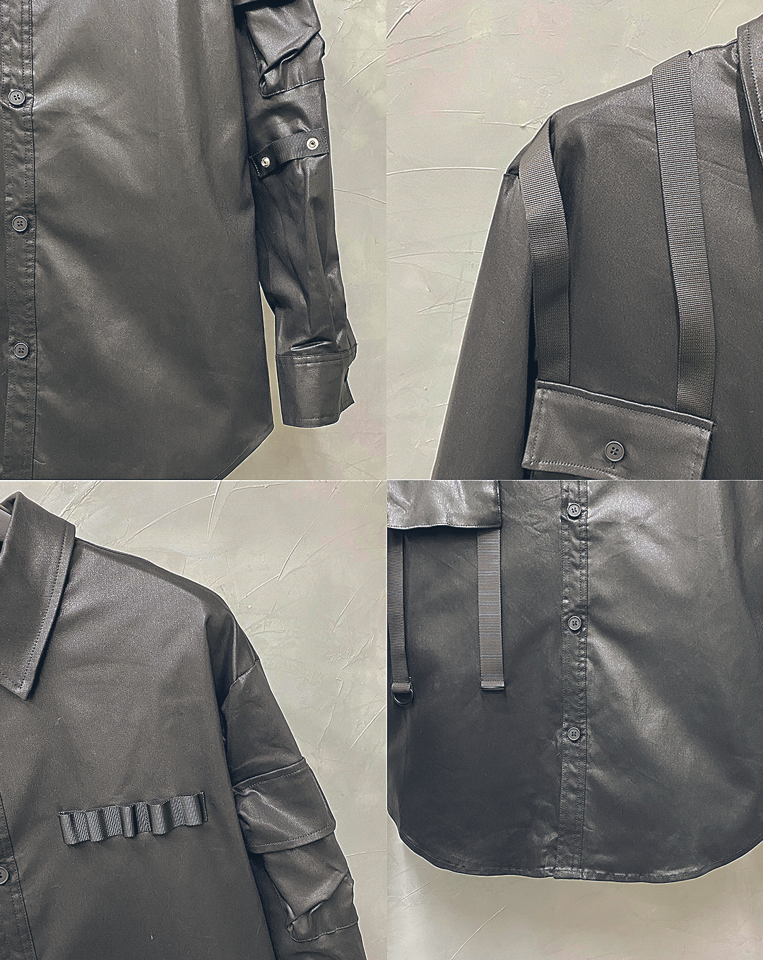 ♂Glossy Military Shirt