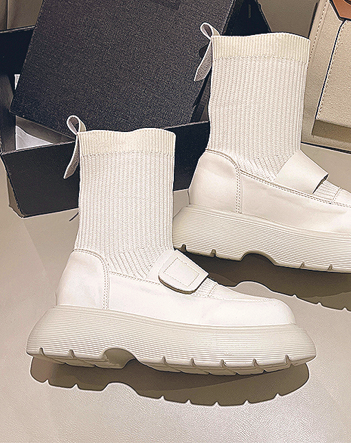 ♀Platform Sock Boots