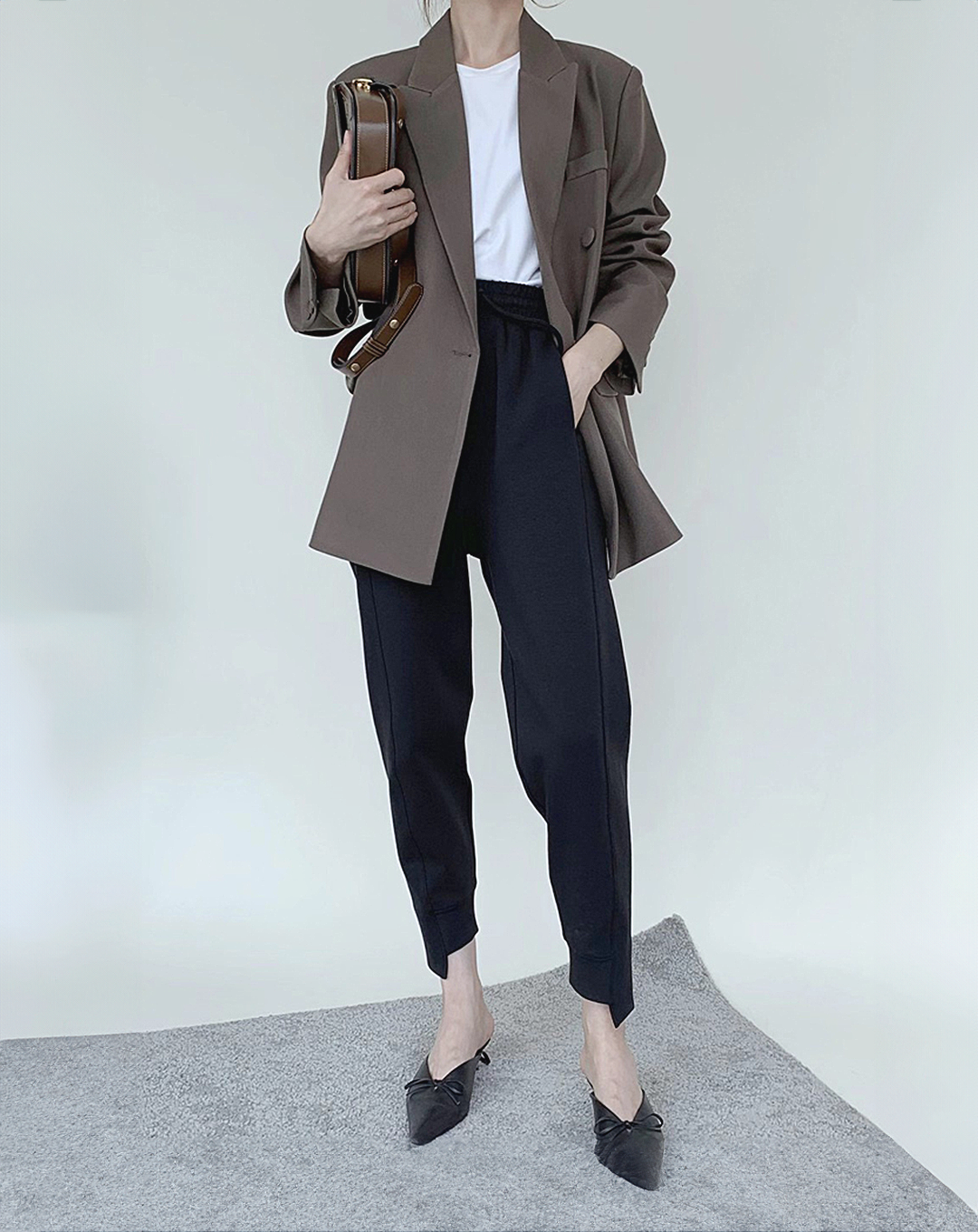 ♀Drawstring Cropped Pants