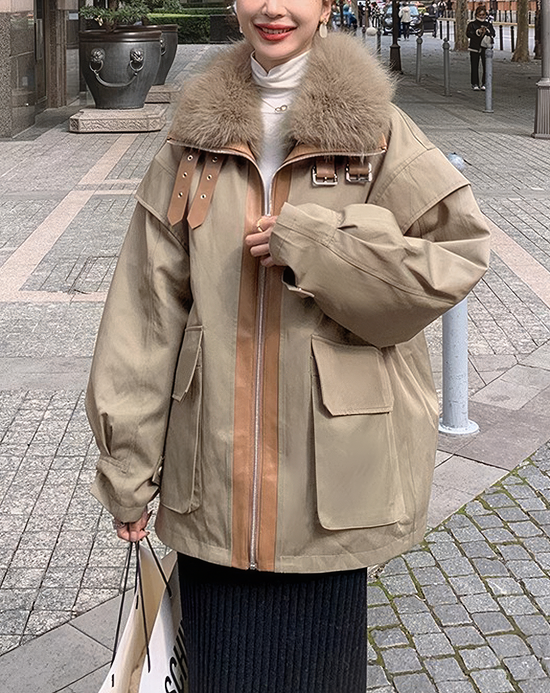 ♀Fur Collar Volume Jacket