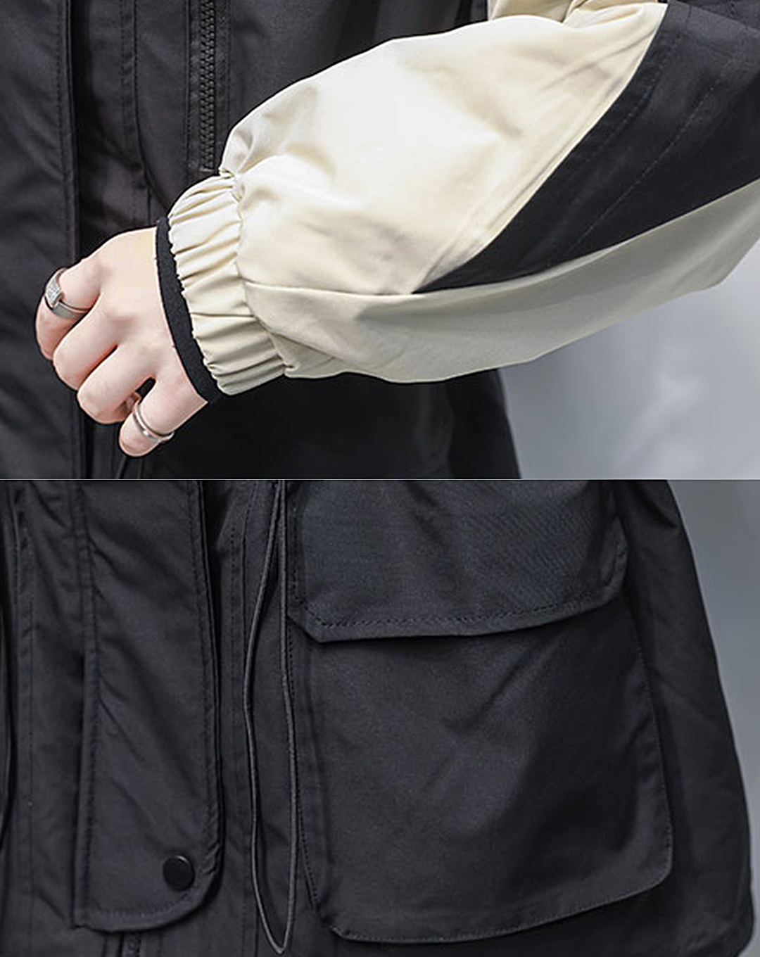 ♀Urban Contrast Hooded Jacket