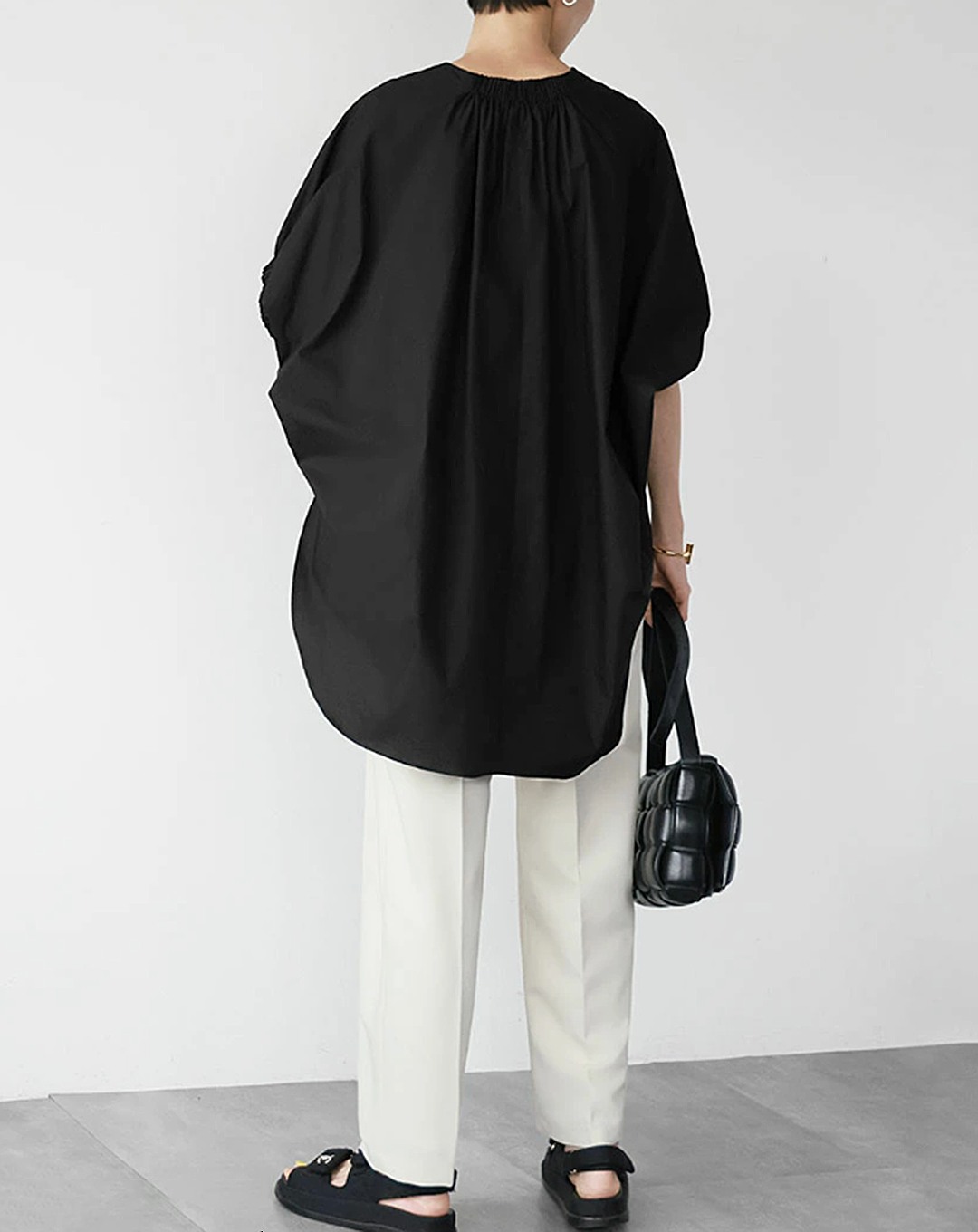 ♀Point Gathered Shirt