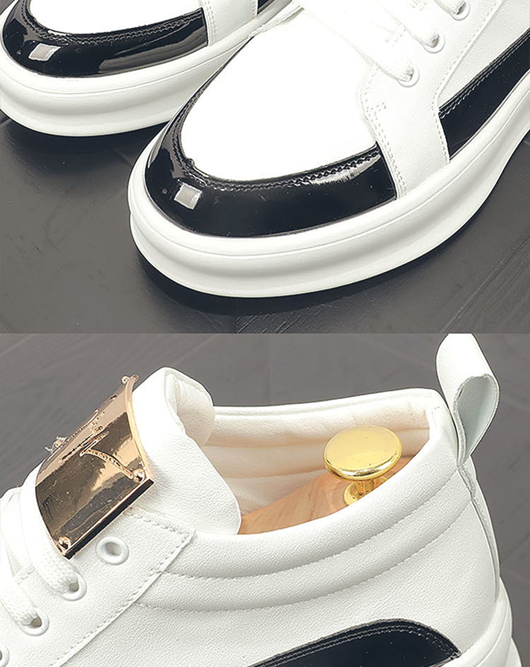 ♂♀Metallic Color Plate Sneakers
