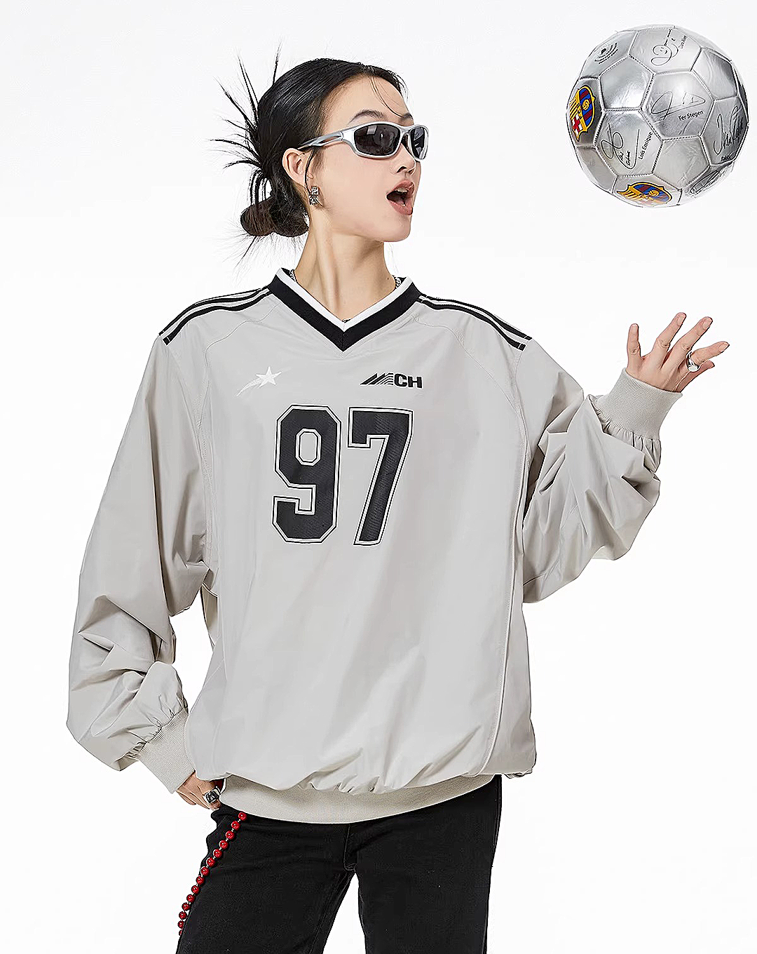 ♀V-Neck Sporty Shirt