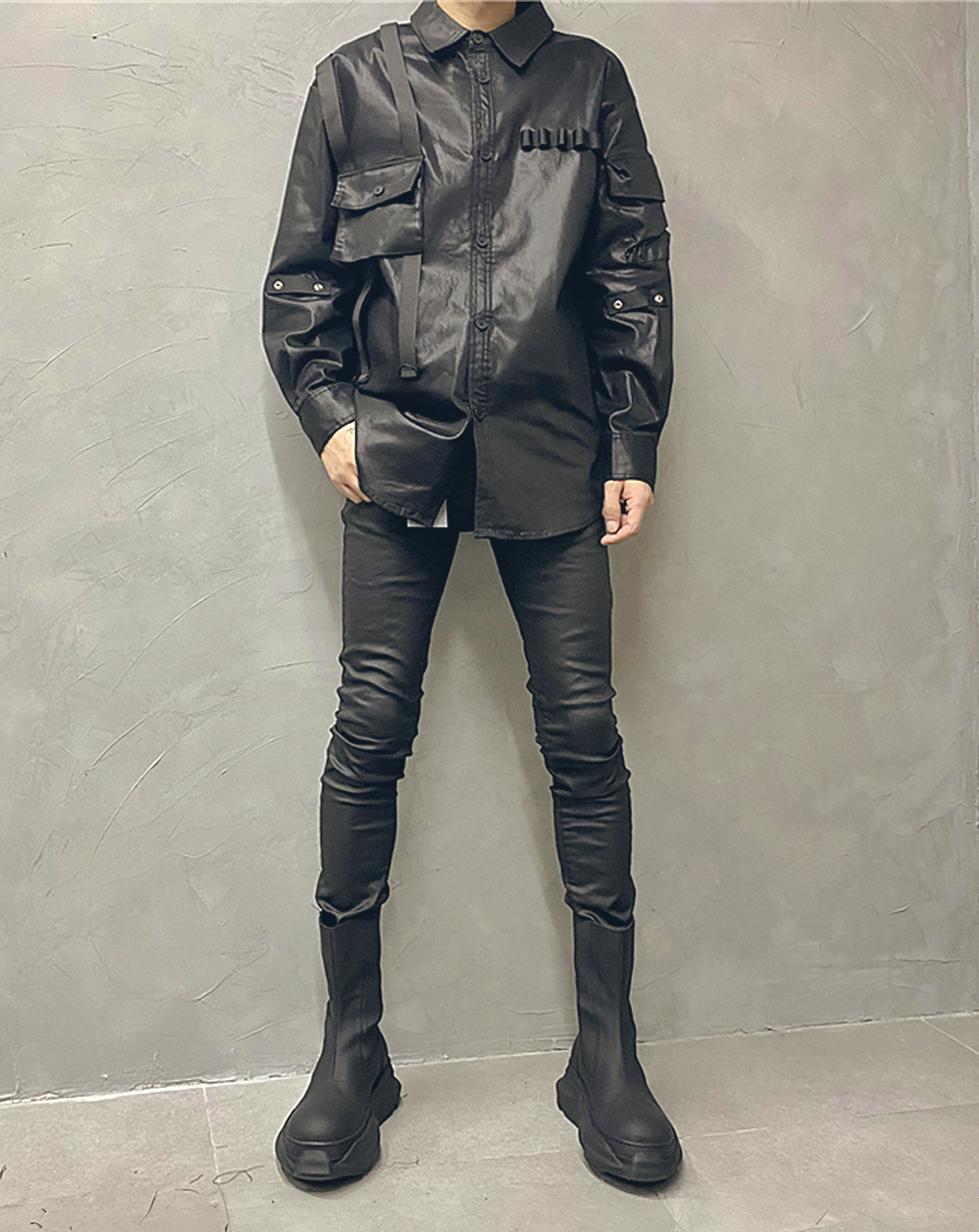 ♂Glossy Military Shirt