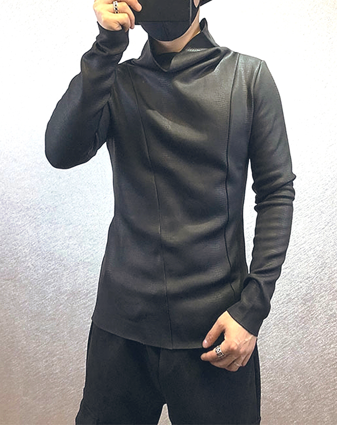 ♂High Neck Fit Shirt