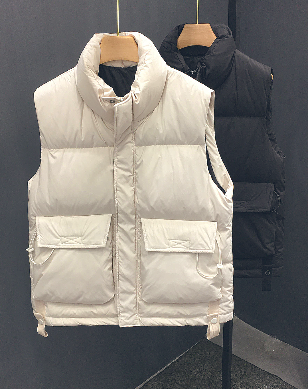 ♂Stand Collar Down Vest