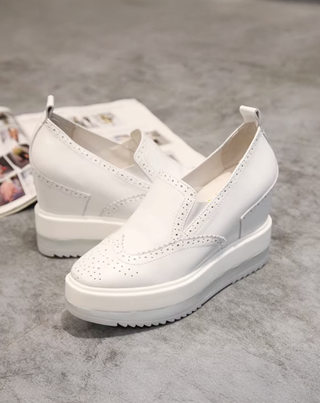 ♀本革/Wingtip Slip-on Shoes