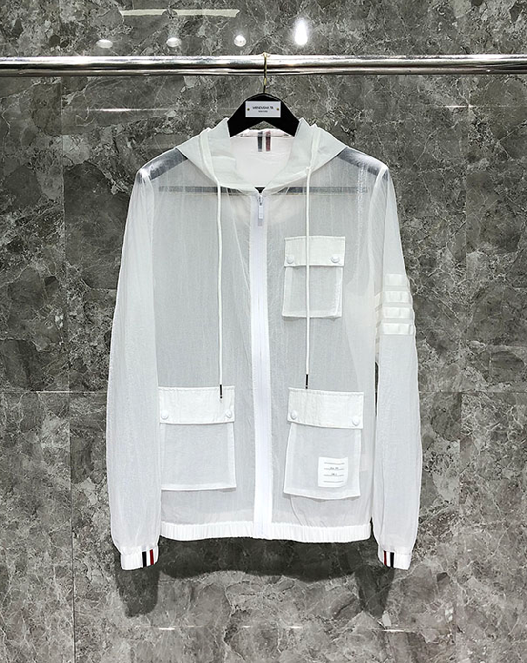 ♂Striped Sleeve Windbreaker