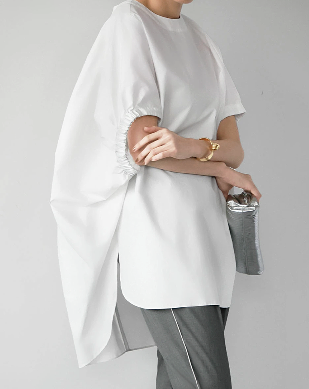 ♀Point Gathered Shirt