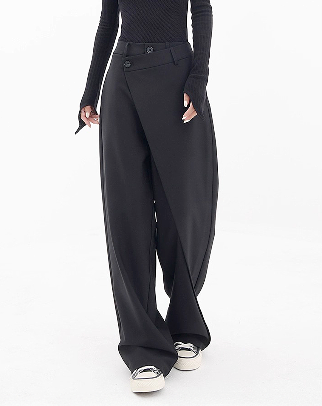♀Wrap Front Wide Pants