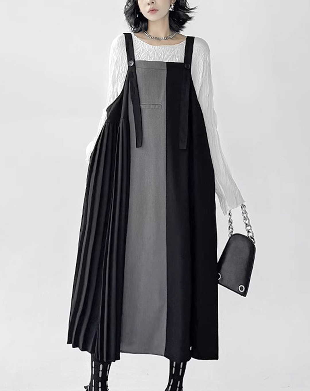 ♀Pleated Jumper Skirt