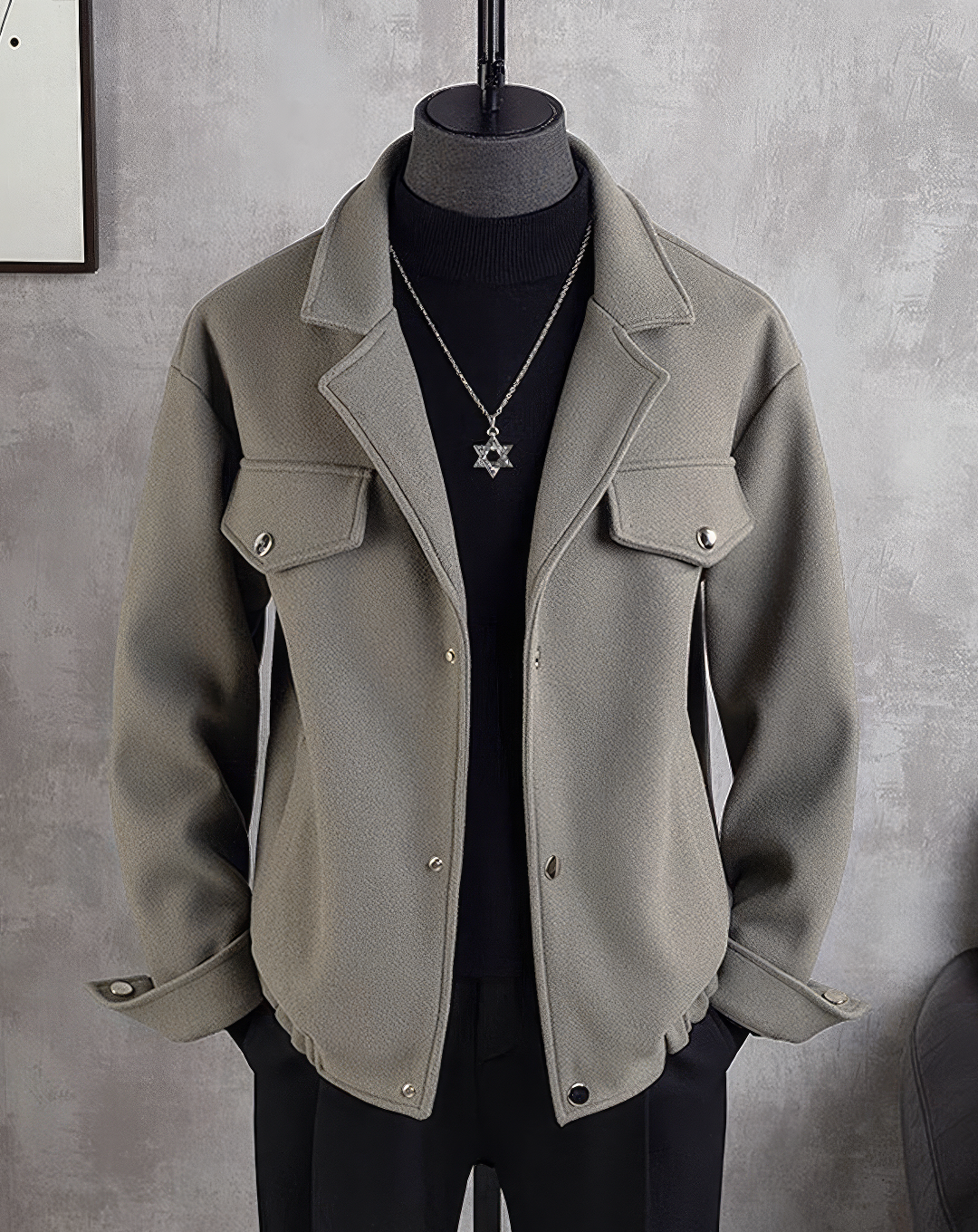 ♂Lapel Chest Pocket Jacket