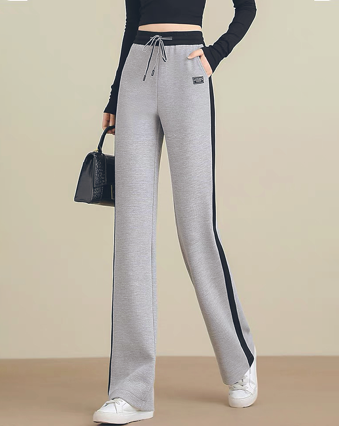 ♀Waffle Soft Line Pants