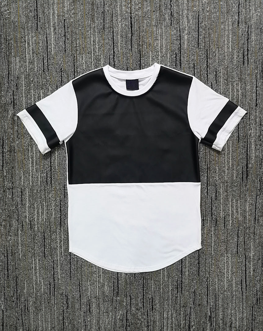 ♂Leather Switching T-shirt