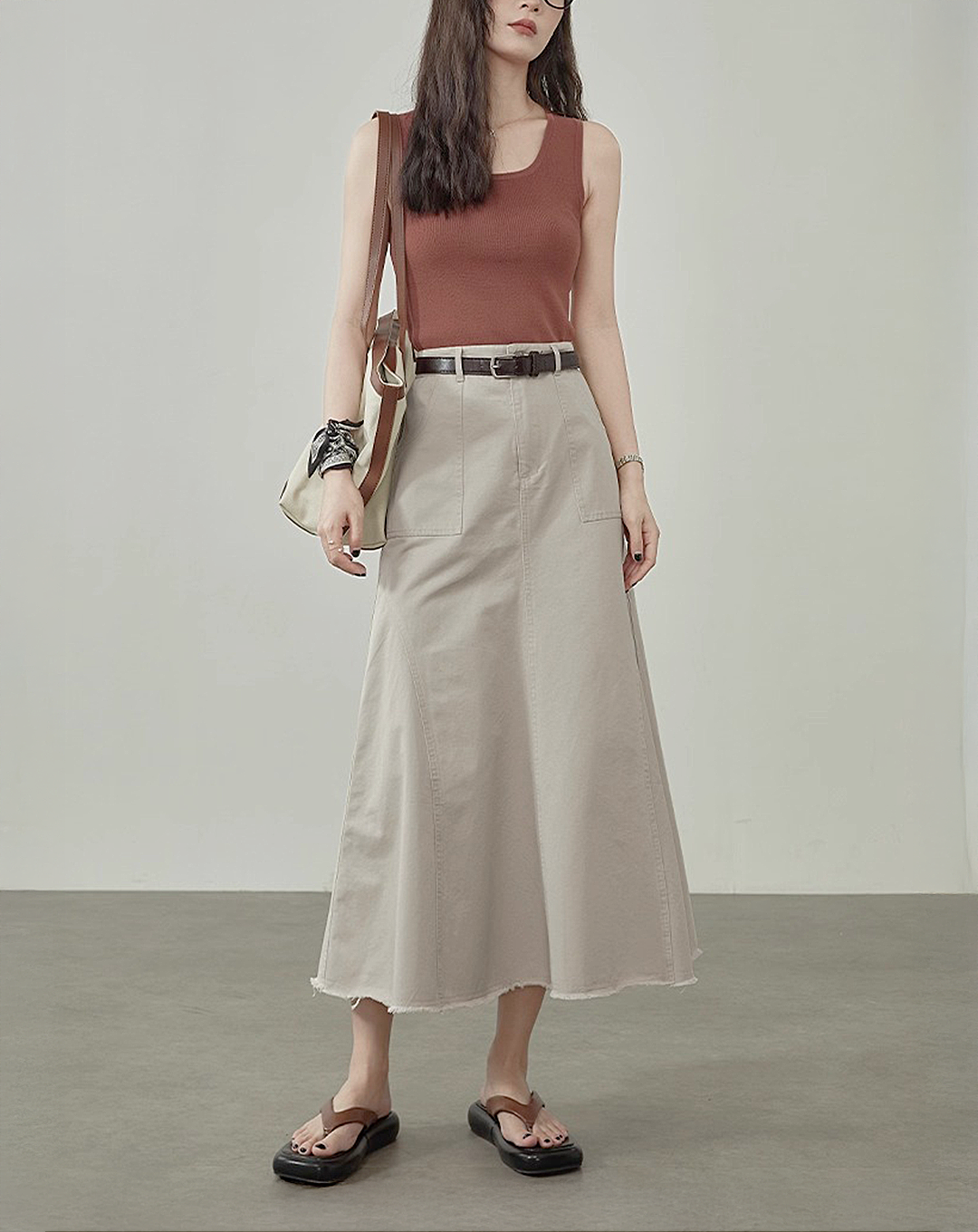 ♀A-Line Cotton Skirt