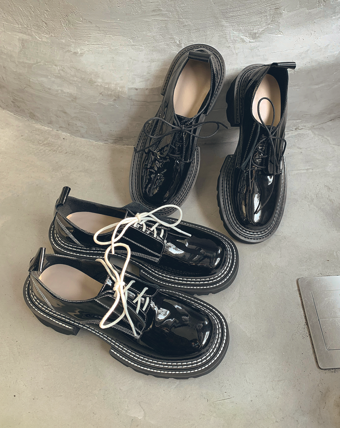 ♂♀本革/Stitch Design Leather Shoes