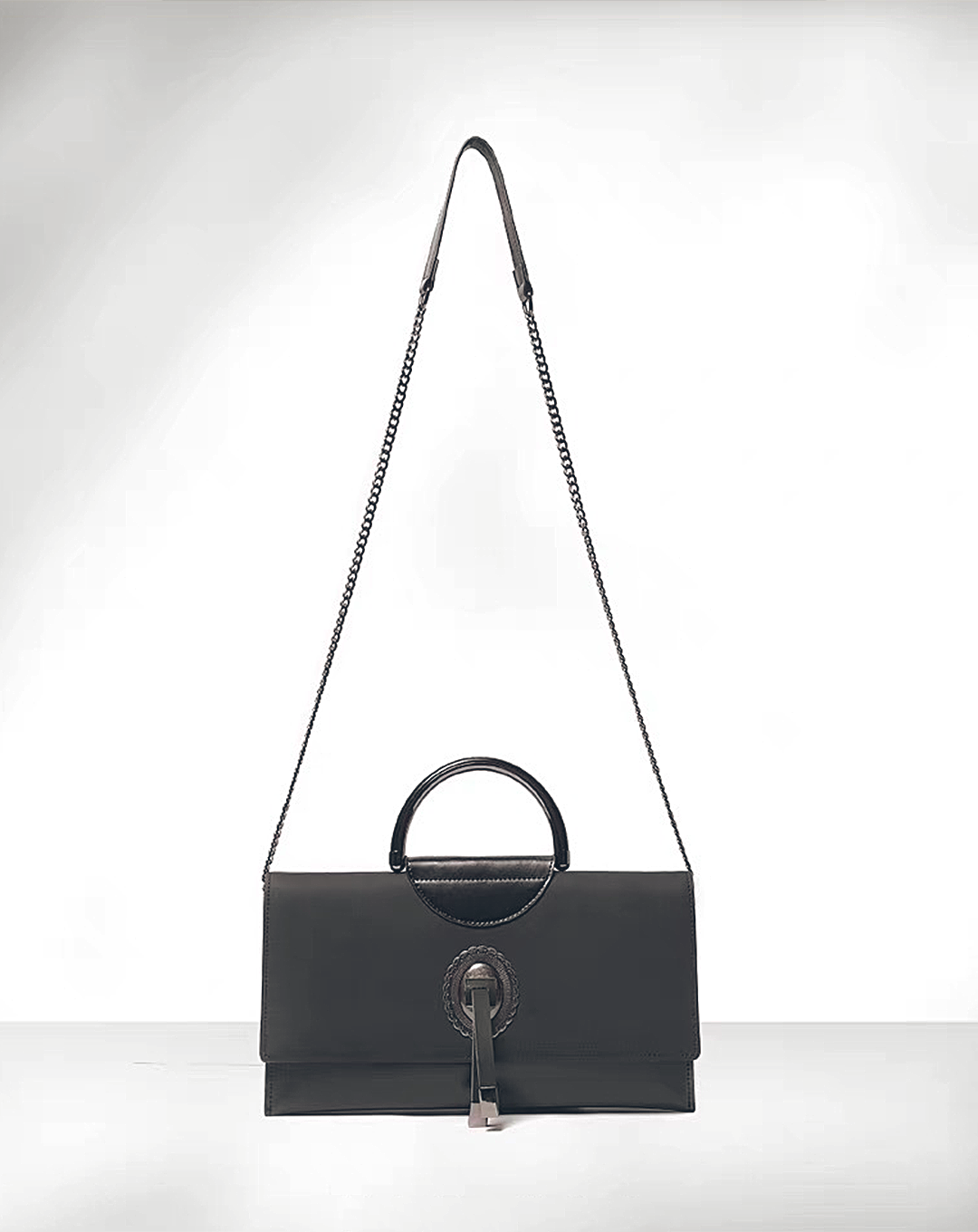 Leather Flap Handbag