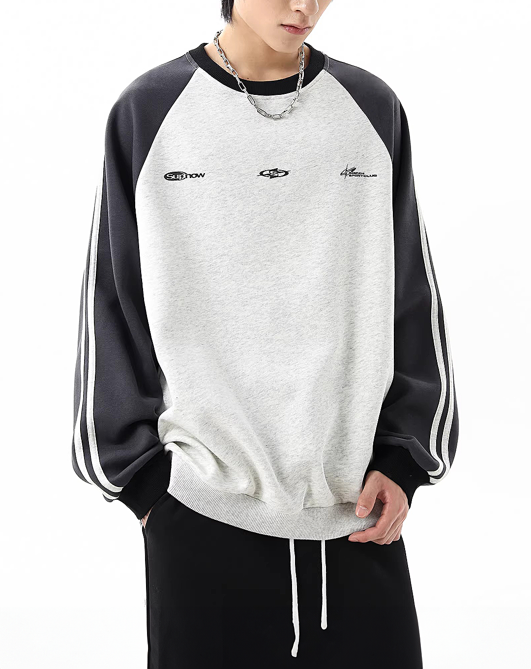 ♂Raglan Logo Stripe Sweatshirt