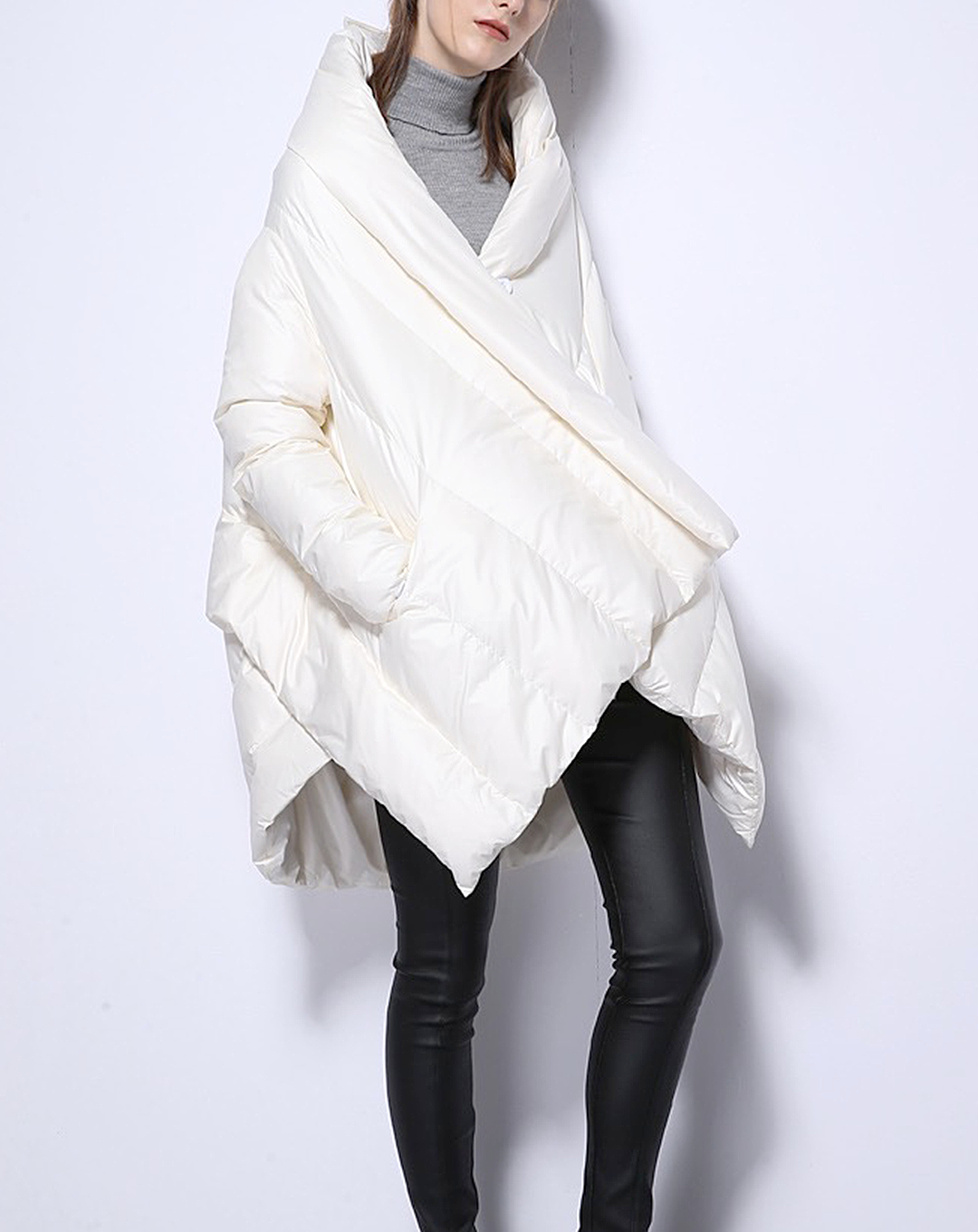 ♀Diagonal Roll Down Jacket