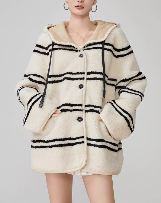 ♀Border Boa Hooded Jacket