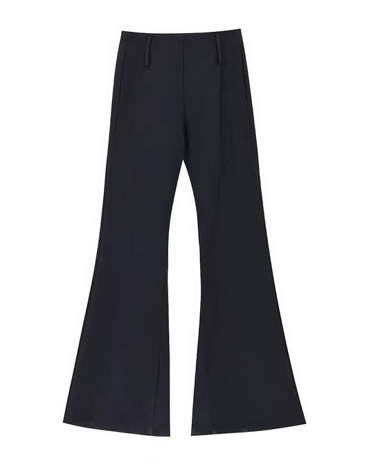 ♀Sculptural Flare Leg Pants