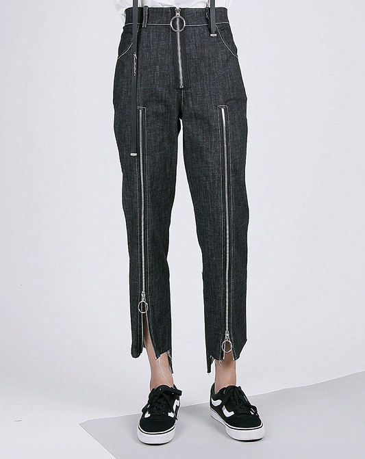 ♂Zip Design Cut-Off Pants